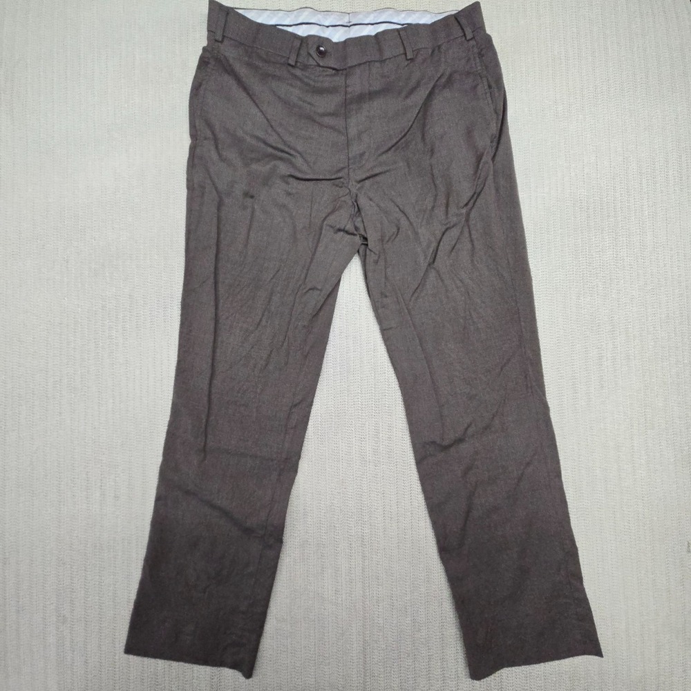 Brooks Brothers Dress Pants Mens 35x30 Gray Wool BrooksFlex Regent Fit Stretch